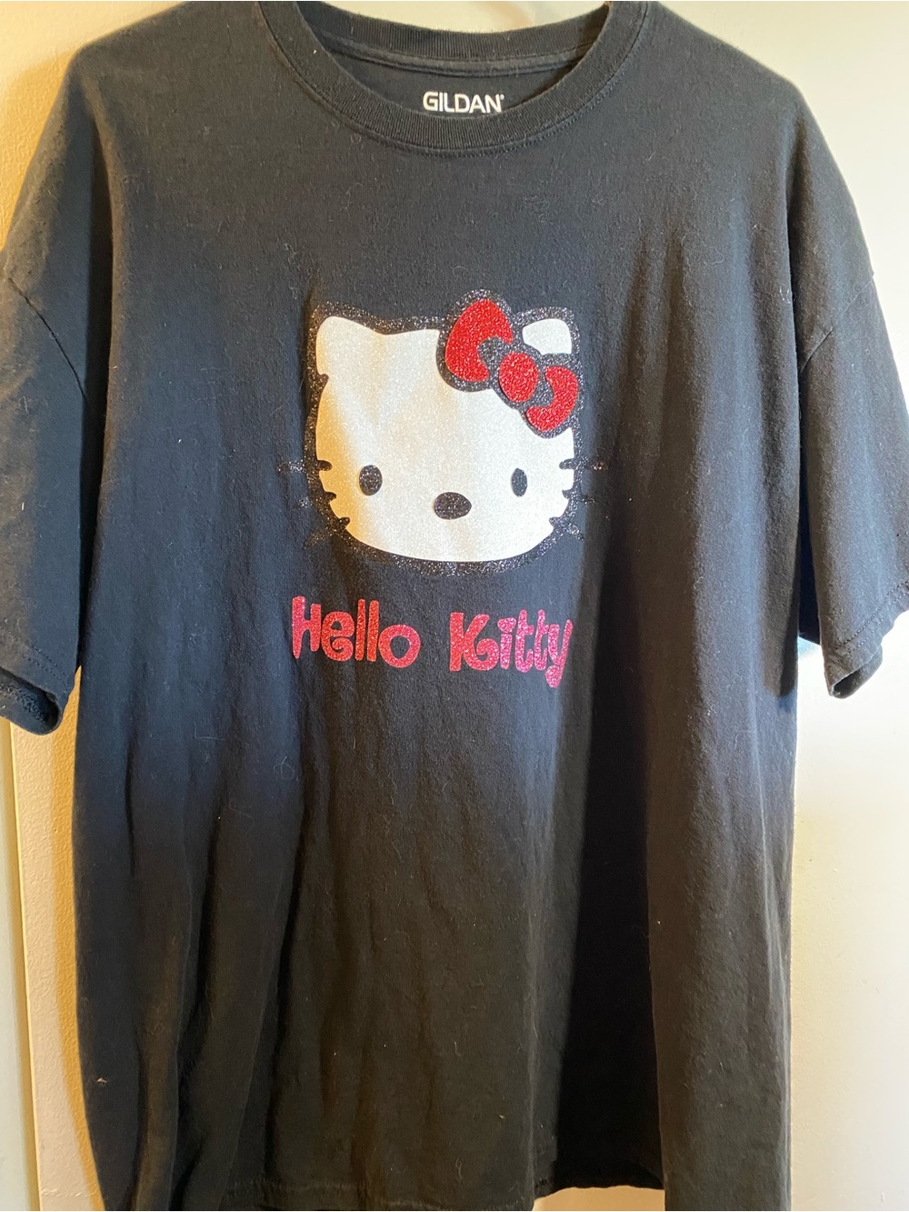 Gildan Black Hello Kitty Tee with Red Accents